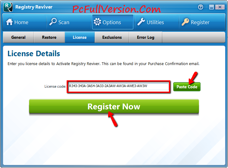driver restore registration key